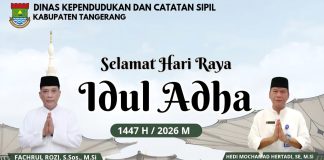 Disdukcapil Kabupaten Tangerang Mengucapkan Selamat Hari Raya Idul Adha 1447 H / 2026 M